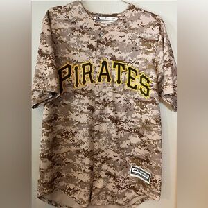 Majestic Camouflage Pittsburgh Pirates Jersey - Brown and Gold